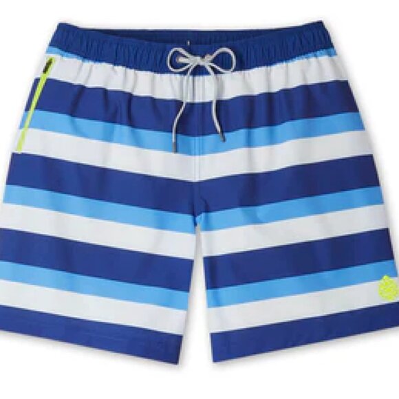 $79! Stio Men's CFS Drifter 7" Shorts - Cobalt Night Blue Stripe - L - Picture 1 of 1